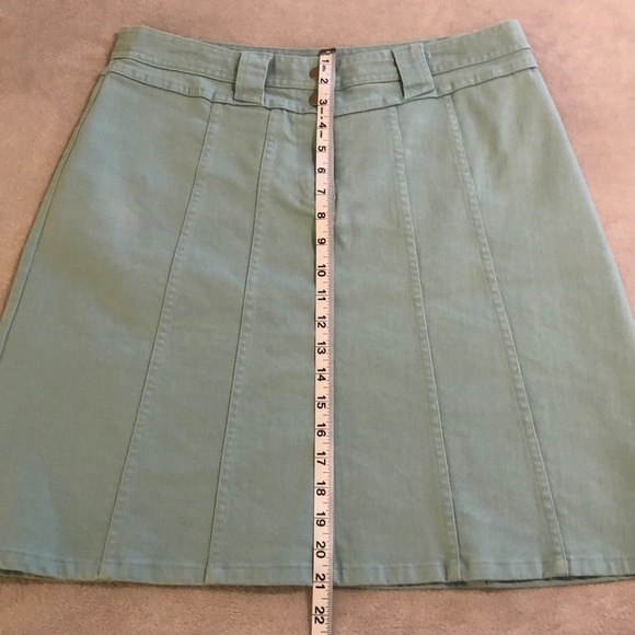 Aqua Colored denim skirt - Picture 4 of 6